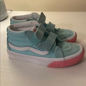 Vans old skool style kids nylon suede sneakers